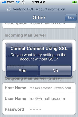 configure your iPhone for email