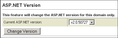 CHANGE ASP VERSION