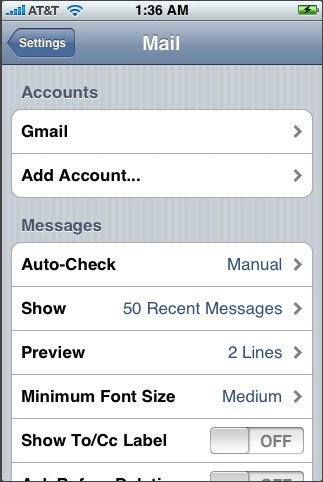 configure your iPhone for email