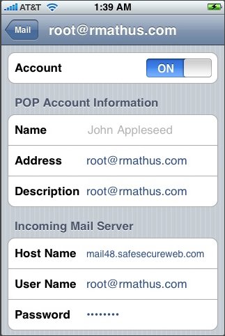 configure your iPhone for email