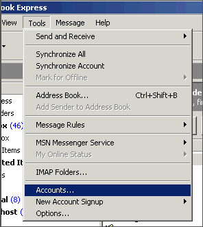 configure Outlook and Outlook Express on E-mail