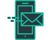 email over a mobile phone icon