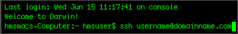 connect your Mac using SSH