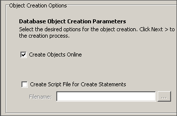 Select Create Objects Online and click Next.