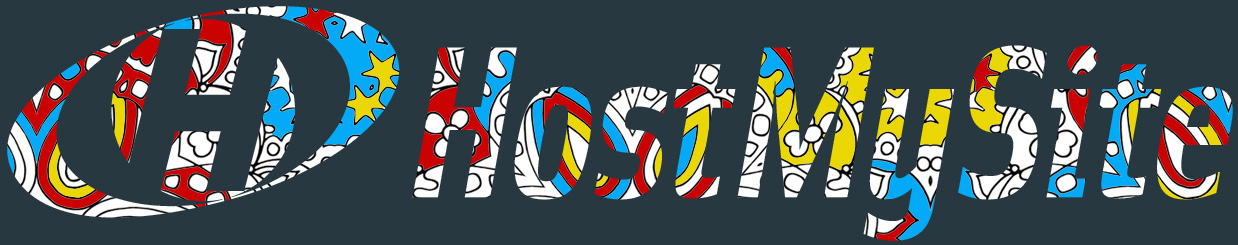Partially colored HostMySite Logo